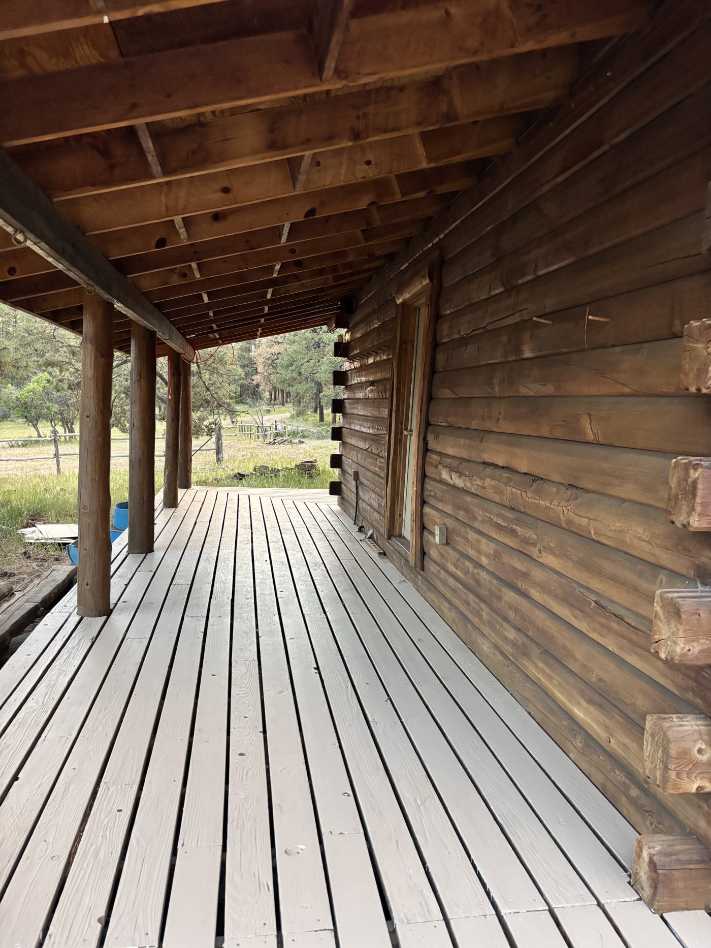 Covered wraparound deck